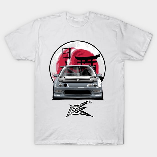 integra type r racecar lowered gray T-Shirt by naquash